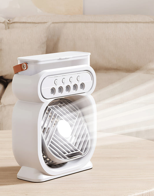 Mini Condizionatore Portatile 3 in 1 — Ventilatore, Umidificatore e Luce LED | Nordiv
