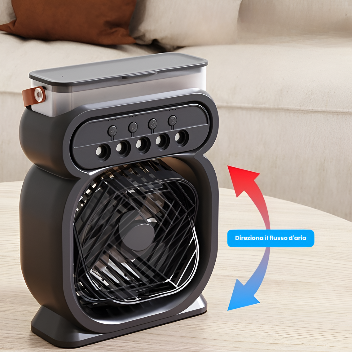 Mini Condizionatore Portatile 3 in 1 — Ventilatore, Umidificatore e Luce LED | Nordiv